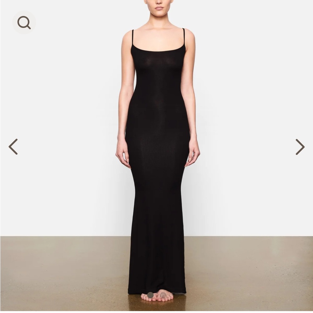 Skims Soft Lounge Onyx Slip Dress Size Small Length Regular